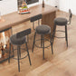 Modern Backrest Armless Counter Stool Iron Cafe Bar Stool with Cushion and Pedal Clearhalo 'Bar Furniture' 'Bar Stools' 'bar_stools' 'furn' 'furn_bar_stools' 'Furniture' 'furniture_bar_stools' 'Kitchen & Dining Furniture' 1200x1200_51b0310e-3ae6-4425-b8c1-0d14c07443b1