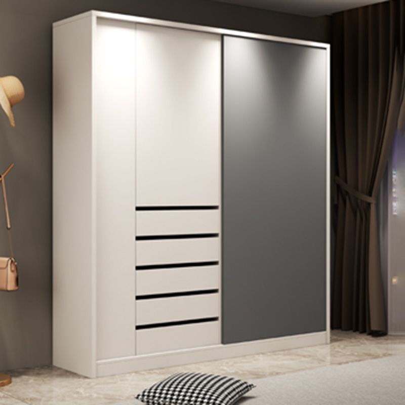 Moderne stijl schuifdeuren arme houten opbergkast met planken