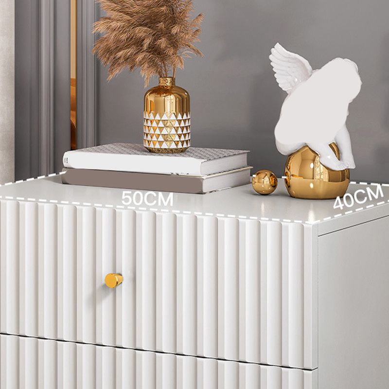 Schubladenspeicherbett Nachttisch Beige Beine enthalten Nachttisch Glam