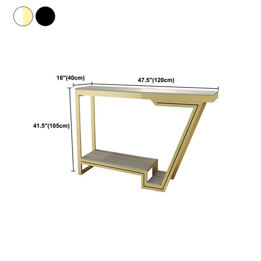 Tavolo da bistrot top in pietra lucidata tavolo da pub glam con base metallica