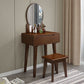Scandinavian Vanity Makeup Table Set Rubberwood Dressing Table Stool Set Clearhalo 'Bedroom Furniture' 'furn' 'furn_makeup_vanities' 'Furniture' 'Makeup Vanities' 'makeup_vanities' 1200x1200_51b364b5-0e28-49c4-a15a-6b04239b32c1