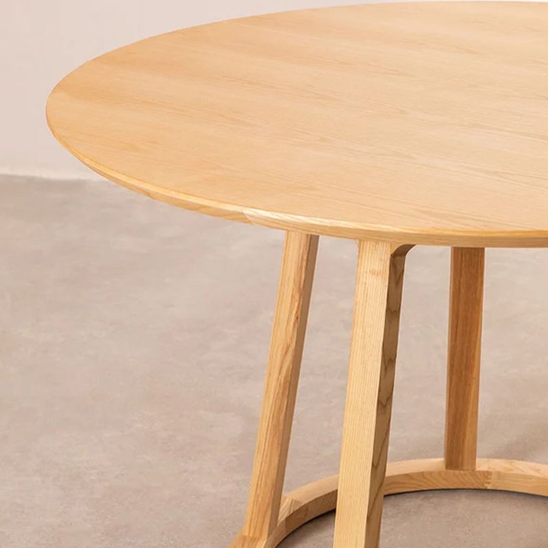 Modern Solid Wood Dining Table Wooden Round Table with Pedestal Base for Restaurant Clearhalo 'Dining Tables & Seating' 'Dining Tables' 'dining_table' 'furn' 'furn_dining_table' 'Furniture' 'Kitchen & Dining Furniture' 1200x1200_51b3e762-be9a-44a7-8b76-9c11f52502dd