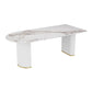 Stone Top Dining Table Modern Dining Table with Double Pedestal Base in White Clearhalo ' dining_table' 'Dining Tables & Seating' 'Dining Tables' 'furn' 'furn_dining_table' 'Furniture' 'furniture_dining_table' 'Kitchen & Dining Furniture' 'kitchen&dining_furn' 'kitchen' 'kitchen_dining_table' 1200x1200_51b820d7-28e3-40ae-8e69-37c41366dcae