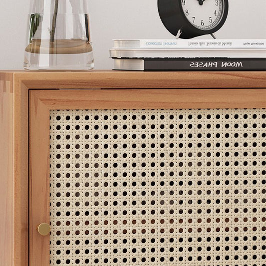 Wooden Night Table Modern Minimalist Bedside Table with Cabinet Clearhalo 'Bedroom Furniture' 'furn' 'furn_night_stand' 'Furniture' 'night_stand' 'Nightstands' 1200x1200_51ba91ab-1532-45e0-bbc1-00f0c51113e0