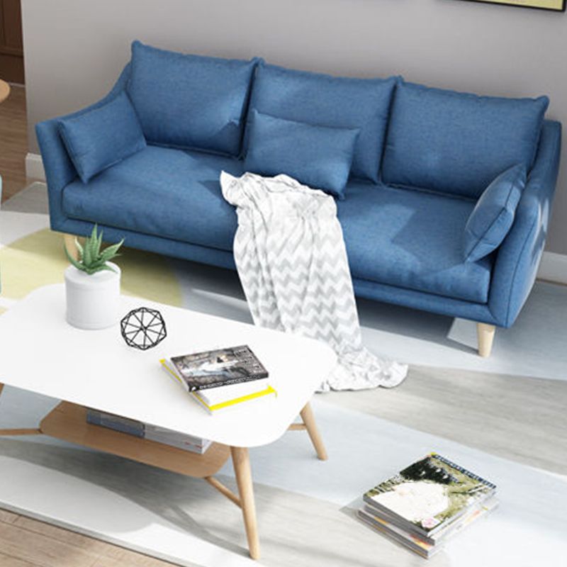 Modern Linen Sloped Arm Sofa with Bolster Pillows for Living Room Clearhalo 'furn' 'furn_sofas' 'Furniture' 'furniture_sofas' 'kitchen' 'kitchen_sofas' 'Living Room Furniture' 'Sofa' 'sofas' 1200x1200_51bb64c8-581d-44a8-8829-088b15fb36db