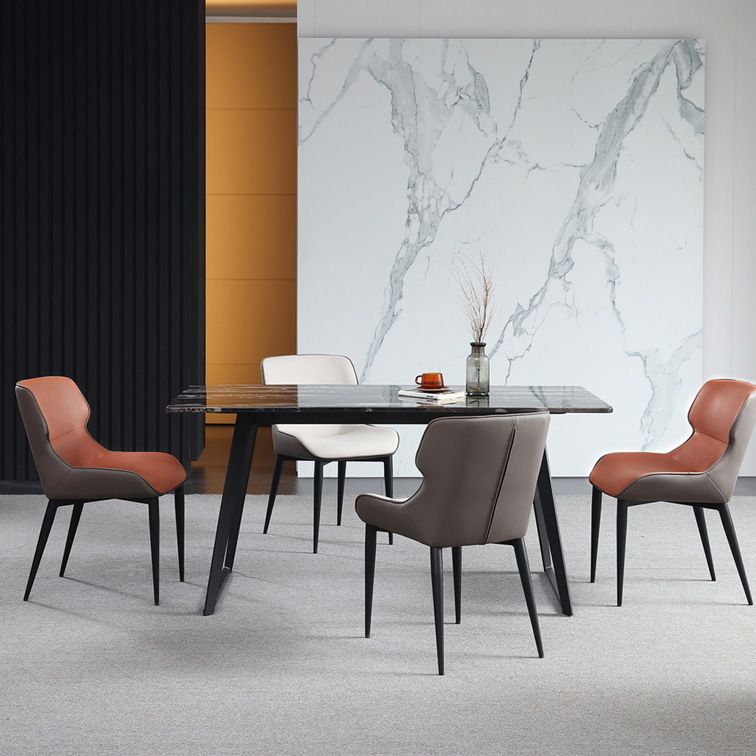 Upholstered Armless Dining Chair Modern Indoor-Outdoor Chair Clearhalo 'Dining Chairs' 'Dining Tables & Seating' 'dining_chair' 'furn' 'furn_dining_chair' 'Furniture' 'Kitchen & Dining Furniture' 1200x1200_51bba3c7-c601-4362-8979-06a88870fa2e