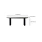Modern Oval Dining Table Black Wooden Dinner Table for Dining Room