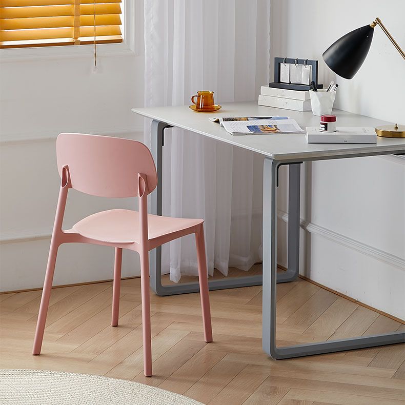 Modern Stackable Open Back Side Chair Plastic Matte Finish Dining Chair Clearhalo ' kitchen&dining_furn' 'Dining Chairs' 'Dining Tables & Seating' 'dining_chair' 'furn' 'furn_dining_chair' 'Furniture' 'furniture_dining_chair' 'Kitchen & Dining Furniture' 'kitchen' 1200x1200_51bdadd6-066d-4b21-9741-6ac6c7a20dbc