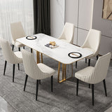 Silla de comedor de estilo glamorante silla de comedor de cuero para casa