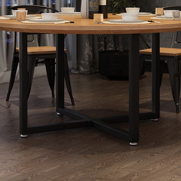 Contemporary 1/4/5/7 Pieces Furniture Round Solid Wood Dining Table Set in Brown Clearhalo 'Dining Room Sets' 'Dining Tables & Seating' 'dining_room_set' 'furn' 'furn_dining_room_set' 'Furniture' 'Kitchen & Dining Furniture' 1200x1200_51c0c421-74d7-4665-a880-b7b2949adc05