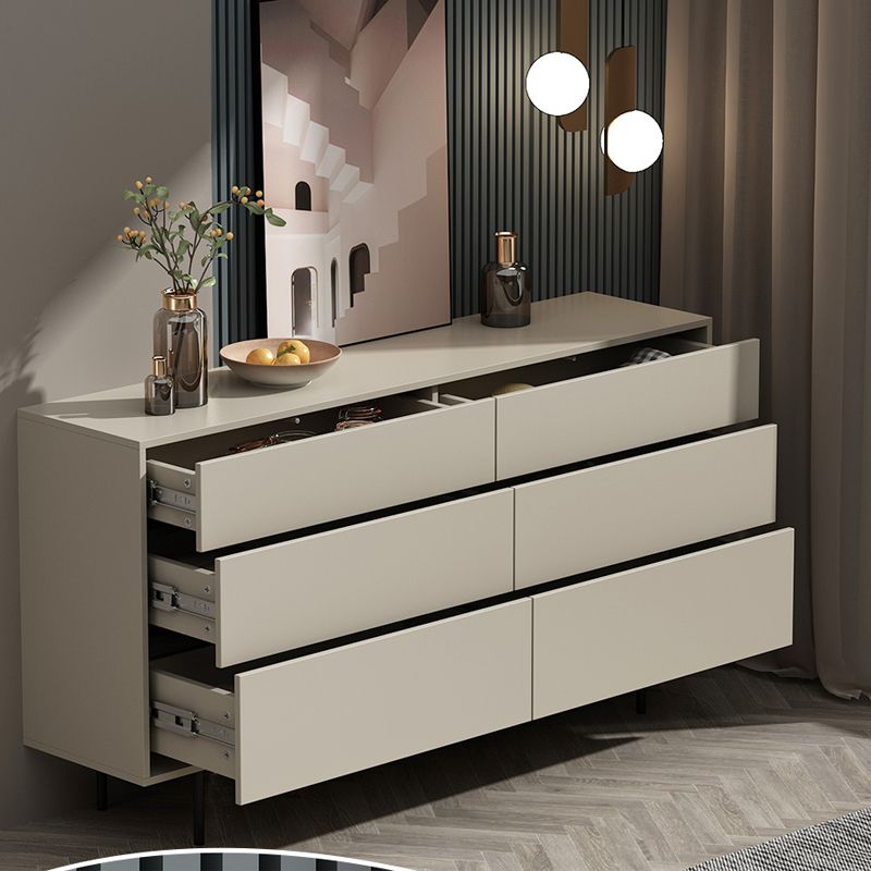 13.77" Wide Modern Accent Chest with 6 Drawers and 4 Straight Black Legs Clearhalo 'Cabinets & Chests' 'cabinets_chests' 'furn' 'furn_cabinets_chests' 'Furniture' 'Living Room Furniture' 1200x1200_51c3d6f1-8462-4839-a7be-3939cc1b9e5c