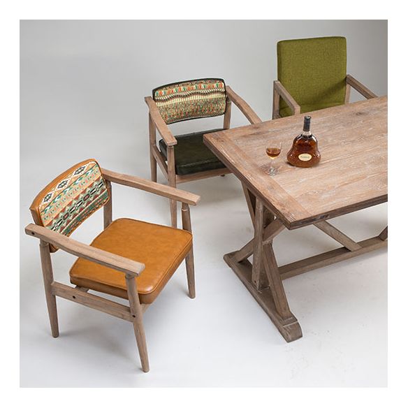 Farmhouse Coffee Shop Open Arm Chair Leather Matte Finish Dining Chair Clearhalo ' kitchen&dining_furn' 'Dining Chairs' 'Dining Tables & Seating' 'dining_chair' 'furn' 'furn_dining_chair' 'Furniture' 'furniture_dining_chair' 'Kitchen & Dining Furniture' 'kitchen' 1200x1200_51c48a0d-d0e4-44ed-9209-14857a387b36