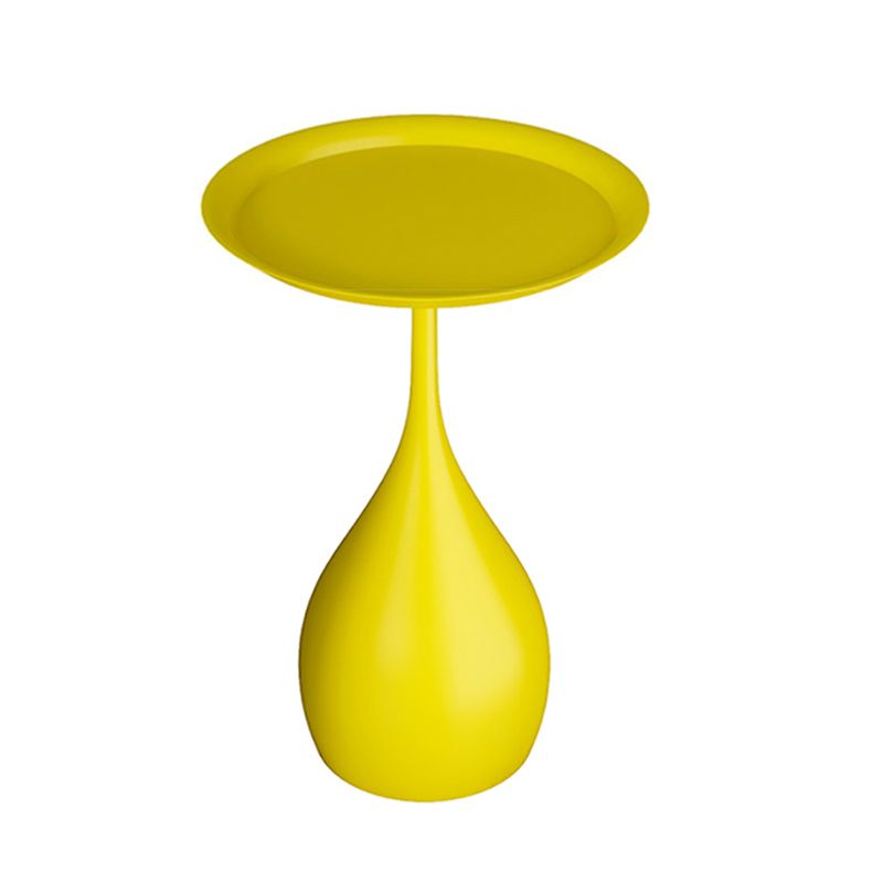 Tavolo laterale del piedistallo in metallo rotondo di metà secolo 23,6 "tavolo d'angolo alto