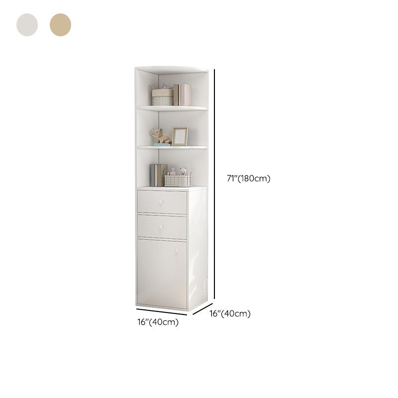 Contemporary Wooden Cabinet with 1 Door and Drawer Corner Cabinet