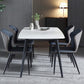 Rectangle Industrial Stone Table Standard Height Kitchen Room Table with 4 Legs
