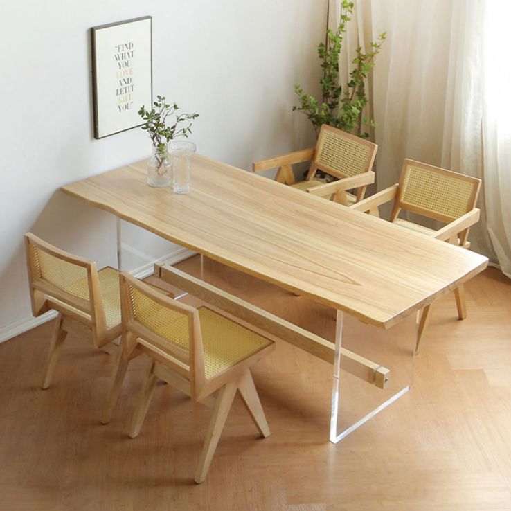 Modern Brown Solid Wood Table Specialty Dining Table for Home