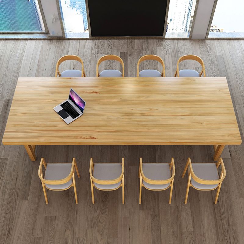 Solid Wood Rectangle Industrial Dining Table Wood Top Table with Trestle Base Clearhalo ' dining_table' 'Dining Tables & Seating' 'Dining Tables' 'furn' 'furn_dining_table' 'Furniture' 'furniture_dining_table' 'Kitchen & Dining Furniture' 'kitchen&dining_furn' 'kitchen' 'kitchen_dining_table' 1200x1200_51c94880-ab1f-4756-9726-331afae23ed4