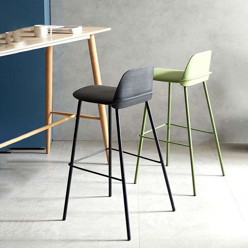 Industrial Style Bar-stool PP Seat Counter Stool for Kitchen Bar Clearhalo 'Bar Furniture' 'Bar Stools' 'bar_stools' 'furn' 'furn_bar_stools' 'furniture_bar_stools' 'Kitchen & Dining Furniture' 'kitchen&dining_furn' 'kitchen' 'kitchen_furn' Furniture' 1200x1200_51c96d71-3f1a-4362-b1f6-ea9992f50d01