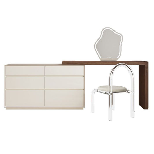 Traglita tradizionale vanità per il trucco da letto in legno Vanity con cassetto