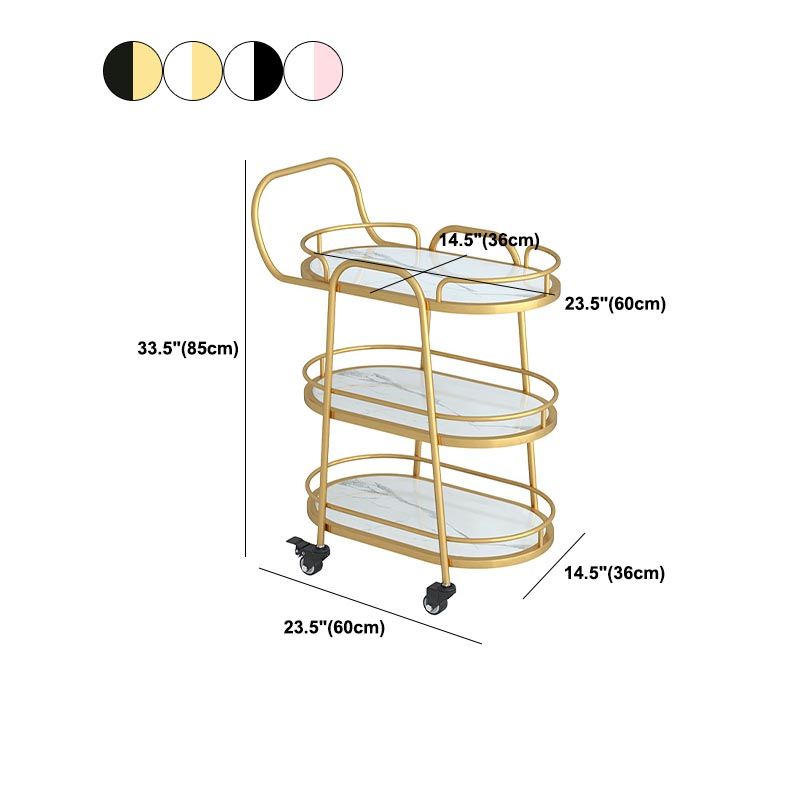 Contemporary Metal Prep Table 33.46"H Rolling Prep Table for Dining Room Clearhalo 'furn' 'furn_kitchen_islands_carts' 'Furniture' 'Kitchen & Dining Furniture' 'Kitchen Islands & Carts' 'kitchen_islands_carts' 1200x1200_51cb994f-d4cf-4a8f-a8b1-2c821454a748
