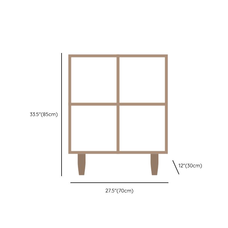 Contemporary Wooden Bookcase Standard Natural Bookshelf with Shelves