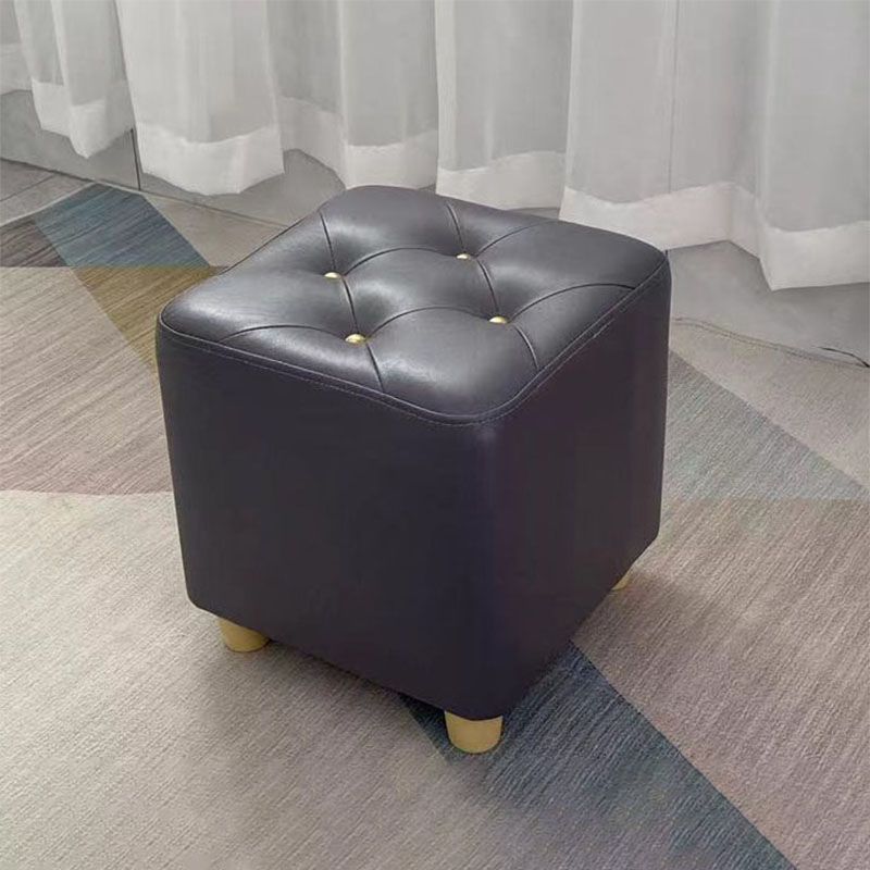 Modern Cotton Pouf Ottoman Plain Square Tufted Water Resistant Chair Pouf Clearhalo 'furn' 'furn_ottomans_poufs' 'Furniture' 'Living Room Furniture' 'Ottomans & Poufs' 'ottomans_poufs' 1200x1200_51ce571f-1316-4311-bc77-e0aa4ed0d9b2