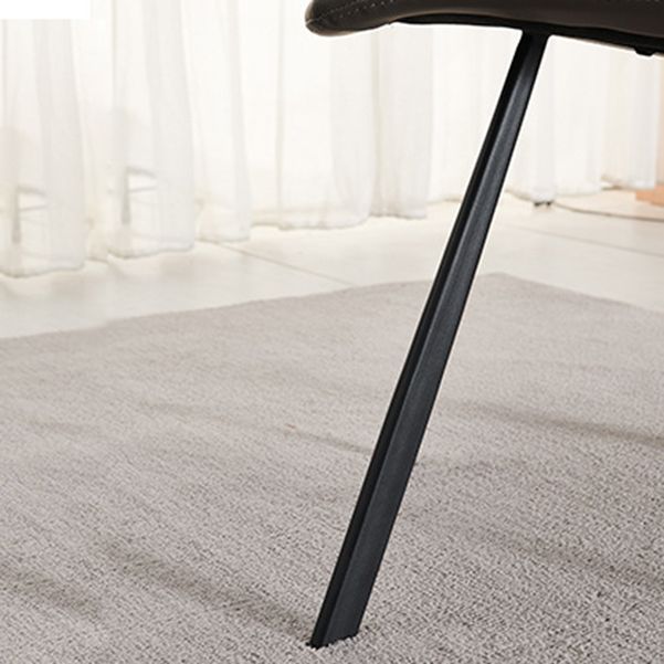 Contemporary Style Faux Leather Dining Chairs Armless Solid Back Chair Clearhalo 'Dining Chairs' 'Dining Tables & Seating' 'dining_chair' 'furn' 'furn_dining_chair' 'Furniture' 'furniture_dining_chair' 'Kitchen & Dining Furniture' 1200x1200_51cf97b4-cc17-4dda-9e0c-206a9f39d188