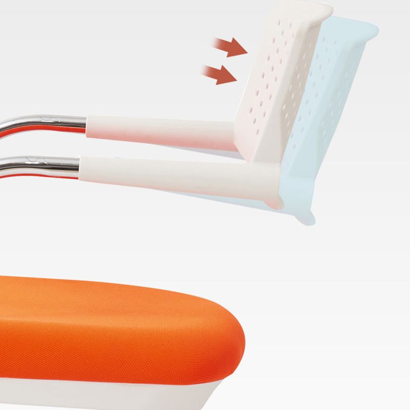 Sedia da ufficio contemporanea senza ruote sedia da scrivania a metà schiena con braccio