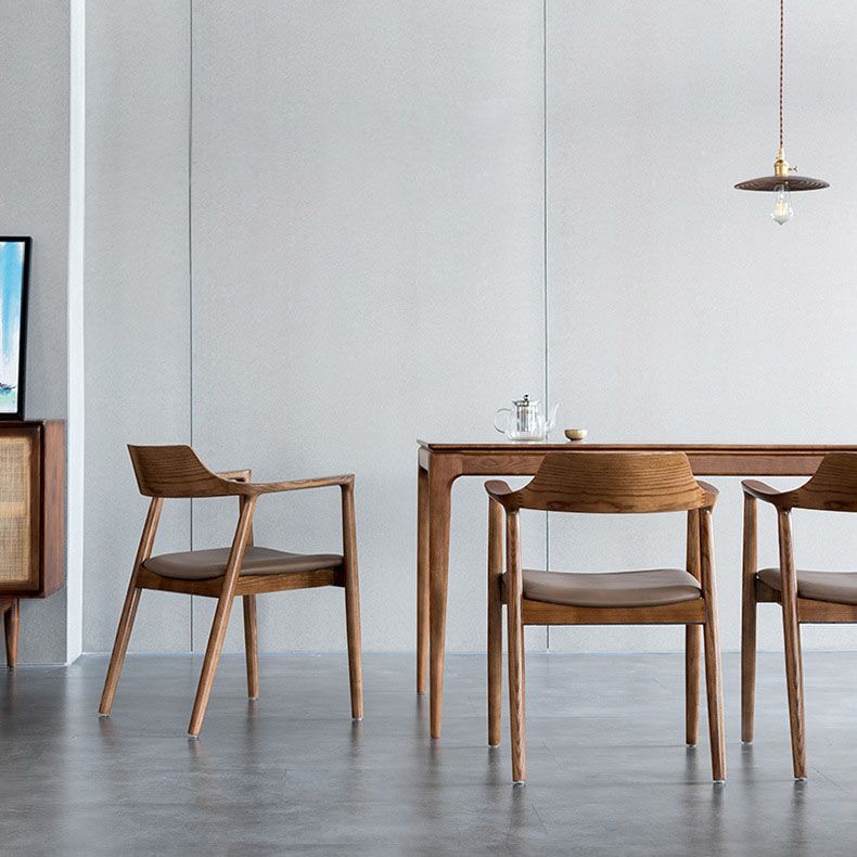 Silla de brazo estilo tradicional cena silla de espalda abierta con patas de madera