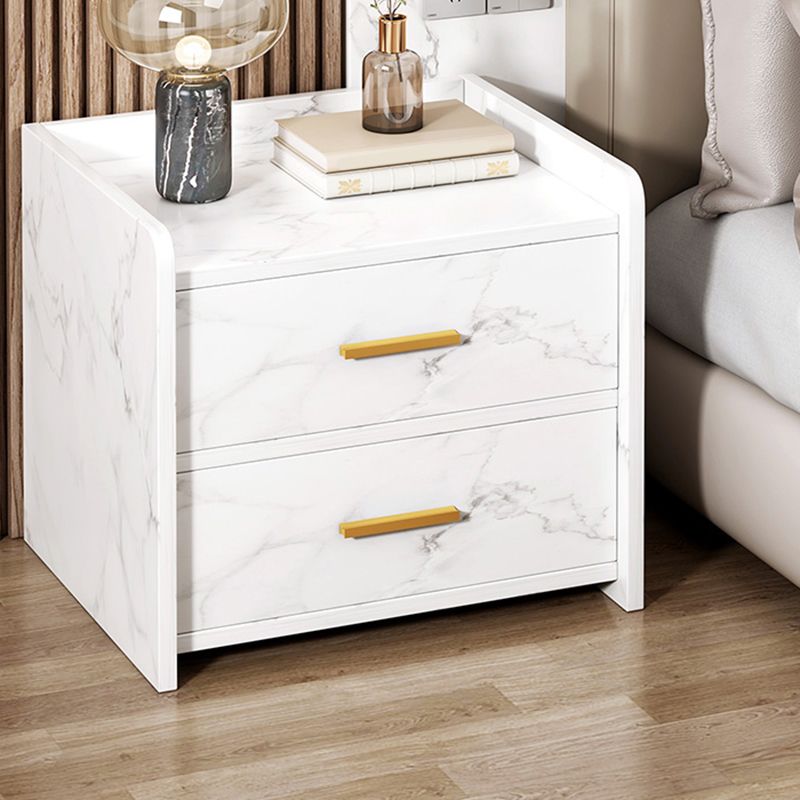 Houten nachtkastje met lade /16.5"20.8"tall nachtkastje in bruin / zwart / wit