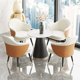 Nordic Style Metal Dining Room Chair Arm Upholstered Side Chair for Restaurant Use