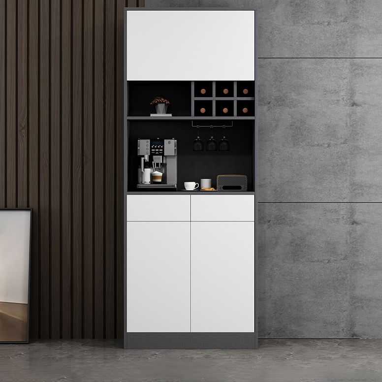 Wood Living Room Sideboard Cabinet Modern Credenza with Storage and Glass Door Clearhalo 'buffet_sideboard' 'Buffets & Sideboards' 'furn' 'furn_buffet_sideboard' 'Furniture' 'furniture_buffet_sideboard' 'Kitchen & Dining Furniture' 1200x1200_51d5384d-f432-4e34-a1ef-41e96a38693b