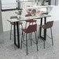 Rechthoek Stone Bistro Accent Dining Table Industriële Sled Indoor Pub Table