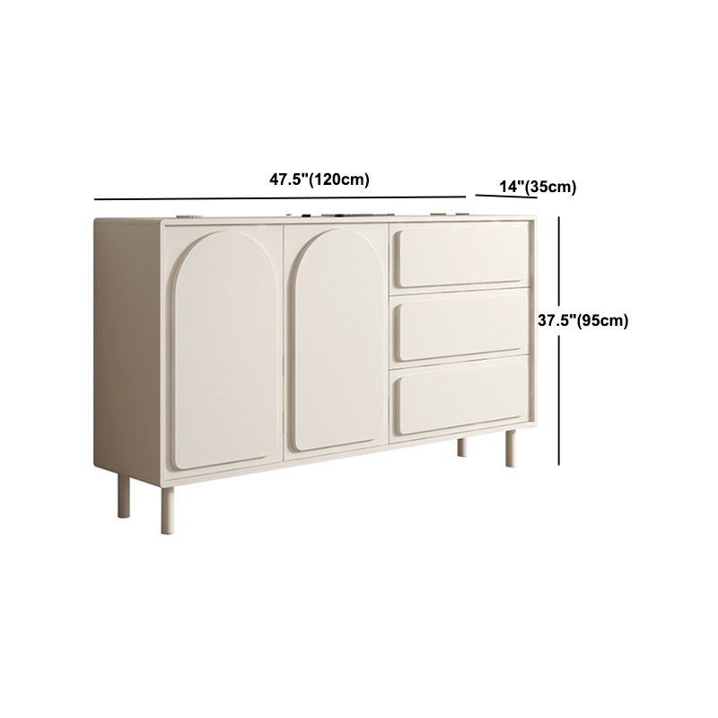 37.4"Tall White Wooden Cabinet , 3- Drawer Rectangle Accent Cabinet Clearhalo 'Cabinets & Chests' 'cabinets_chests' 'furn' 'furn_cabinets_chests' 'Furniture' 'Living Room Furniture' 1200x1200_51d6b9c2-3e66-4e24-ac91-690f955a37a7