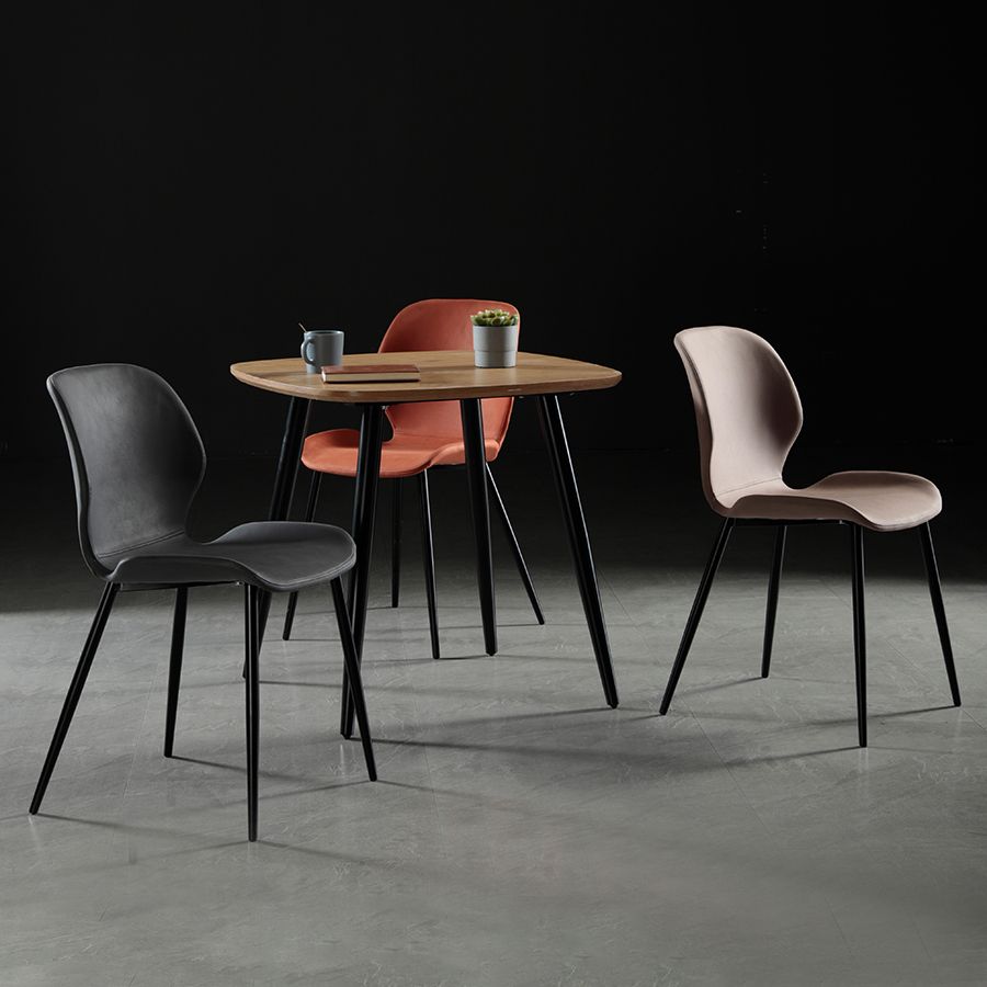 Scandinavian Style Linen Fabric Dining Chair Solid Back Armless Dining Chairs (Set of 2) Clearhalo ' kitchen&dining_furn' 'Dining Chairs' 'Dining Tables & Seating' 'dining_chair' 'furn' 'furn_dining_chair' 'Furniture' 'furniture_dining_chair' 'Kitchen & Dining Furniture' 'kitchen' 1200x1200_51d7c85e-54e3-48b7-af1d-904e21887619