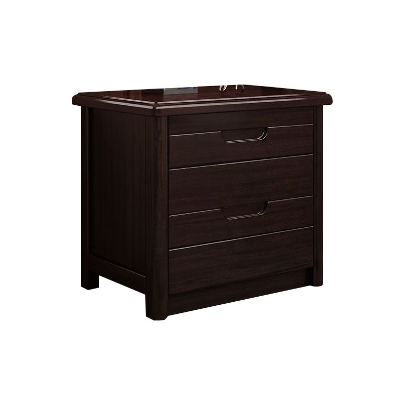 2 Schubladen traditioneller Akzenttisch Nachttisch antikes Finish -Bett Nachttisch