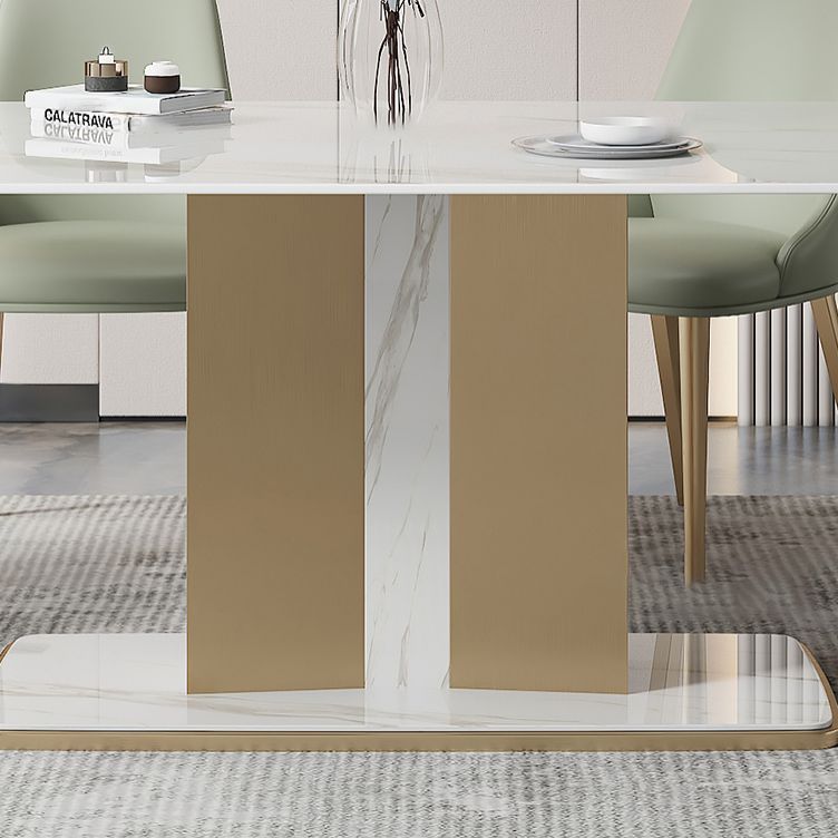 Designer Style Sintered Stone Top Dining Set Rectangle 1/2/5/6 Pieces Table with Chairs Clearhalo 'Dining Room Sets' 'Dining Tables & Seating' 'dining_room_set' 'furn' 'furn_dining_room_set' 'Furniture' 'furniture_dining_room_set' 'Kitchen & Dining Furniture' 1200x1200_51d96a09-0ea9-417b-9d5b-a6c628cca89e