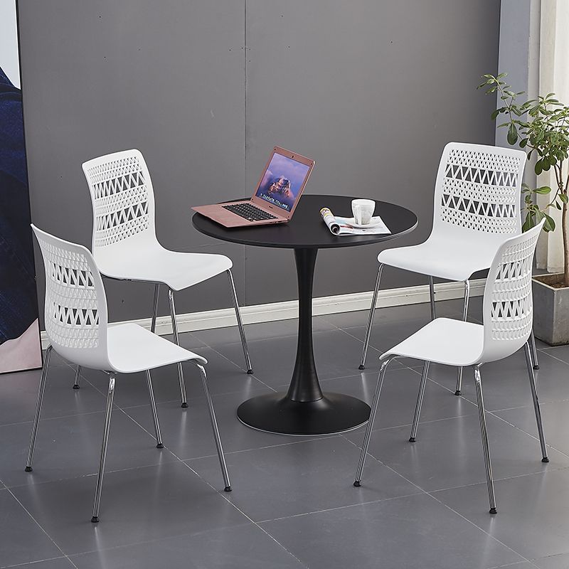 Contemporary Style Stacking Dining Armless Chairs Solid Back Side Chair Clearhalo ' kitchen&dining_furn' 'Dining Chairs' 'Dining Tables & Seating' 'dining_chair' 'furn' 'furn_dining_chair' 'Furniture' 'furniture_dining_chair' 'Kitchen & Dining Furniture' 'kitchen' 1200x1200_51dac3e3-5d9e-4d1c-ac74-0c59445a46f9