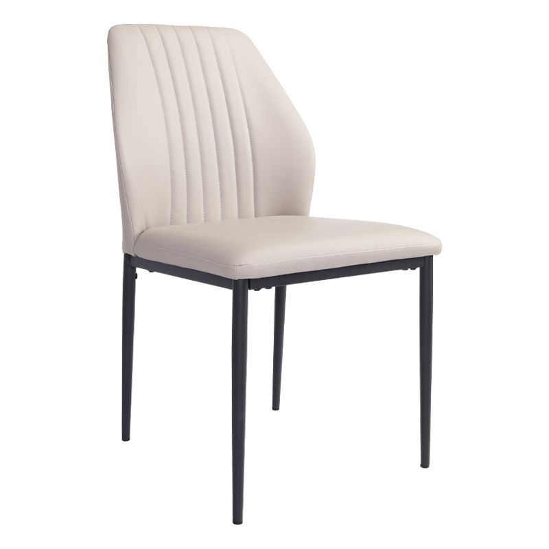 Scandinavian Style Leather Dining Chairs Solid Back Armless Dining Chairs for Kitchen (Set of 2) Clearhalo ' kitchen&dining_furn' 'Dining Chairs' 'Dining Tables & Seating' 'dining_chair' 'furn' 'furn_dining_chair' 'Furniture' 'furniture_dining_chair' 'Kitchen & Dining Furniture' 'kitchen' 1200x1200_51df9b92-d641-471d-841c-025b3c1ade03