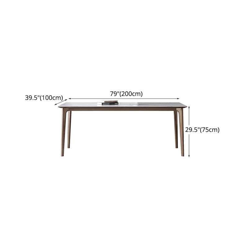 Juego de comedor de piedra sinterizada estilo diseñador, juego de mesa rectangular de 1/3/4/5/7 piezas