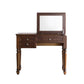 Solid Wood Vanity Dressing Table Traditional Flip-Top Makeup Vanity Desk