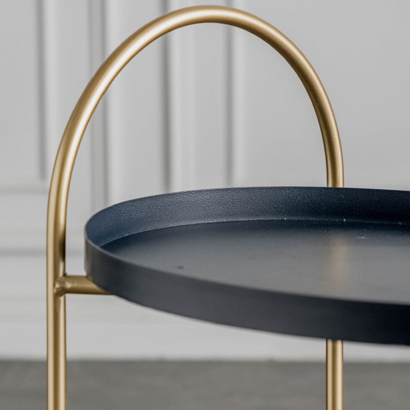 Metal Oval End Table Mid-Century Tray Top Corner Table for Living Room Clearhalo 'Coffee & Accent Tables' 'End & Side Tables' 'end_side_tables' 'furn' 'furn_end_side_tables' 'Furniture' 'Living Room Furniture' 1200x1200_51e1962a-92f0-4c2c-9c62-7a955d2eba5a