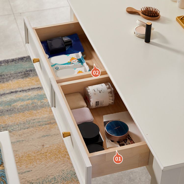 17.72 "brede ijdelheidsset met laden massief houten make-up ijdelheid