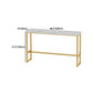 Glam 1/4/5 Pieces Bar Table Set Rectangle Stone Counter Table with High Stools for Balcony
