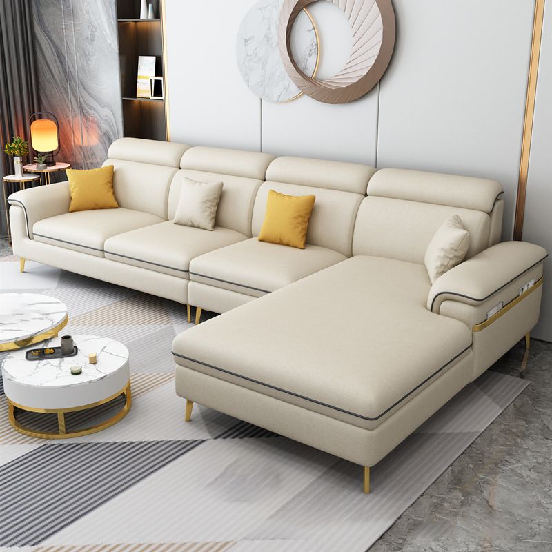 125.98" L Faux Leather Sectional Stain-Resistant Pillow Top Arm Sofa Clearhalo 'furn' 'furn_sectionals' 'Furniture' 'furniture_sectionals' 'Living Room Furniture' 'Sectionals' 1200x1200_51e26408-471f-42df-9eab-be51f7f8e8b5