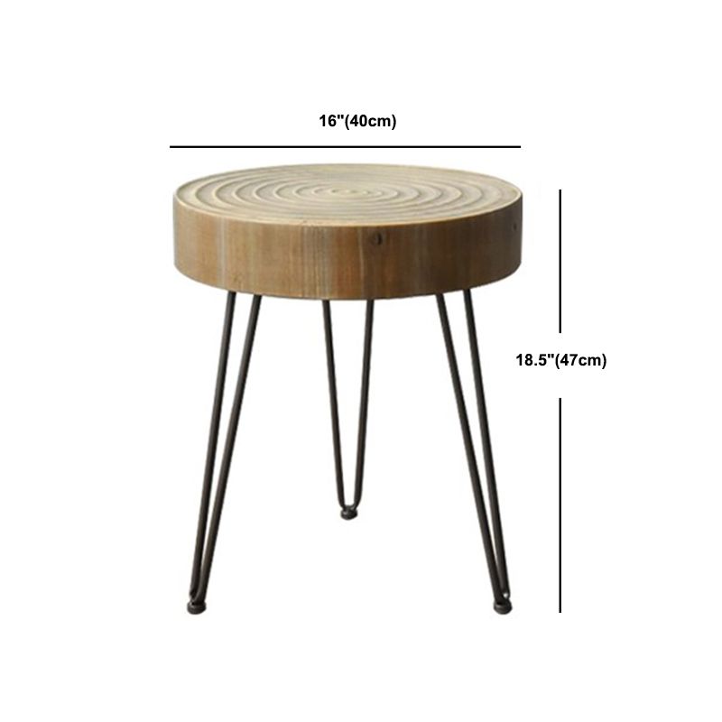 Tavolino scandinavo a 3 gambe in legno rotondo tavolo da cocktail per soggiorno