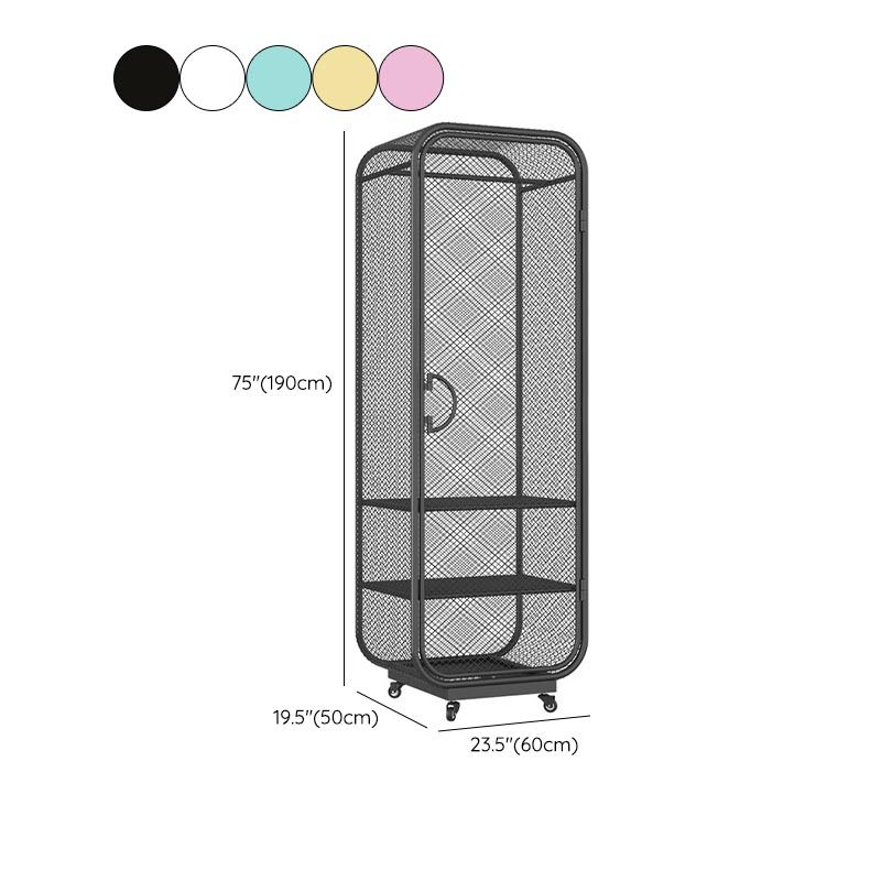 Metal Wardrobe Industrial Style Bedroom Rectangular Wardrobe Closet