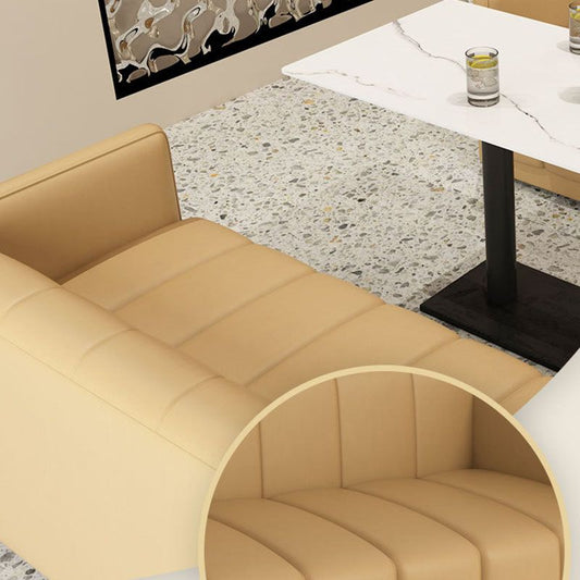 Modernes Kunstleder -Sofa für 2 Personen, die Kissen zurückgenäht