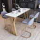 White Glam Style Bar Table in Faux Marble and Metal Bar Table for Dining Room Clearhalo 'Bar Furniture' 'Bar Tables' 'bar_tables' 'furn' 'furn_bar_tables' 'Furniture' 'furniture_bar_tables' 'Kitchen & Dining Furniture' 1200x1200_51e4fe4e-c017-4336-8f38-d21b7cbe0738