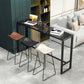 Modern Style Pub Dining Set 1/4 Pieces Rectangle Marble Counter Set
